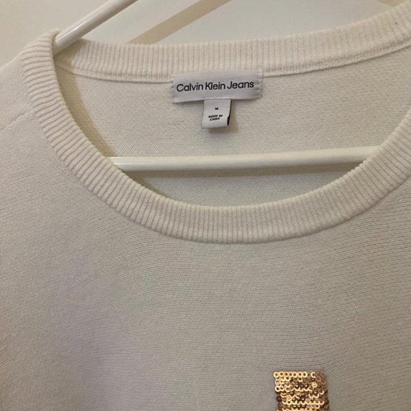 Calvin Klein White Sweater / Jumper - Picture 3 of 4